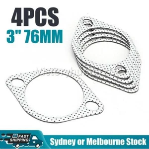 4PCS 3" 76MM EXHAUST GASKET - 107MM BOLT SPACING, 3 INCH FLANGE 4 pieces AU - Picture 1 of 7