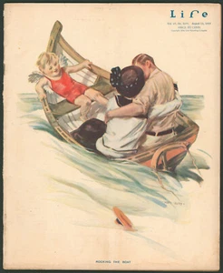 Life Magazine August 13 1914 Henry Hutt Rocking the Boat ~Art Deco~Colgate Ad - Picture 1 of 5