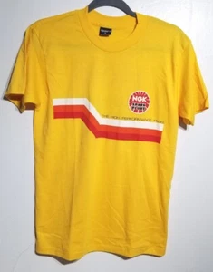 T-shirt media uomo vintage anni 70 Deadstock NGK "The High Performance Plug" - Foto 1 di 5
