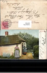 487795,Frau Stricken Boerenwoning Heimarbeit Hausarbeit - Picture 1 of 1