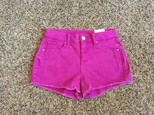 NEW NWT! Decree Jean Denim Shorts Ultra Pink Size 5 Cutoff Shorts - Picture 1 of 8
