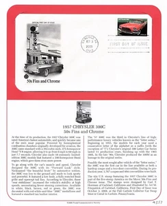 First Day Cover, Postal Commemorative Society 2008, 1957 Chrysler 300C 4357 - Picture 1 of 2