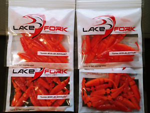 Lot of 4 packs Lake Fork Baby Shad. 2.25inch, Color: Hot Cricket