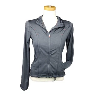 Athleta Women's XS Athletic Collared Full Zip Workout Gray Jacket Thumbholes - Picture 1 of 15