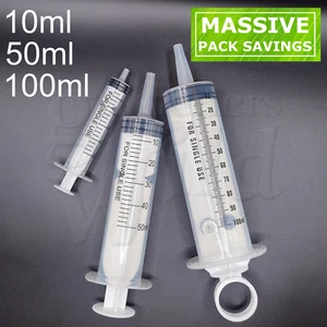 Jeringas de plástico 10 ml/50 ml/100 ml marcado CE estéril jardín hidropónico acuático - Imagen 1 de 4