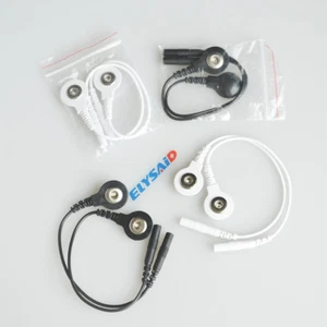 4 pares de cables de electrodos hembra convertidor a presión cable a botón para decenas de masajeadores - Imagen 1 de 7