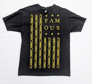 Famous Stars and Straps Shirt Men MED Black Short Sleeve Crew Neck Chains Logo - Picture 1 of 2