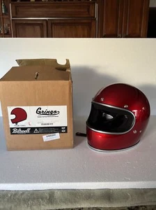 bitwell gringo helmet classic full face motorcycle helmet metallic cherry red L - Picture 1 of 16