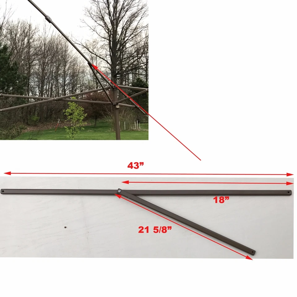 Ozark Trail 13' x 13' Straight Leg Canopy/Gazebo 2 PEAK TRUSS Bars Parts  - Image 1 of 2