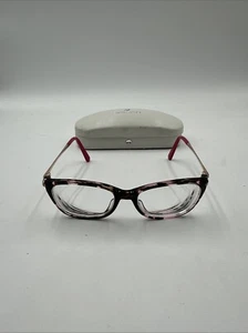 SWAROVSKI SK5350 055 Pink Tortoise Womens Semi Cat Eye Eyeglasses 49-16-135 - Picture 1 of 6