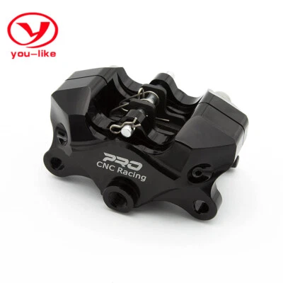 CNC Rear Left Brake Caliper Pump Cylinder Kit For 32mm Racing Motorcycle Black - Image 1 of 4