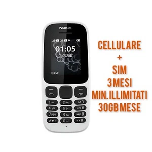 Nokia 105 TA-1174 Cellulare Anziani / Facile uso + Sim MINUTI ILLIMITATI OFFERTA - Foto 1 di 1