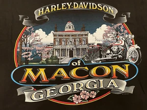 Vtg 2000 Mens Harley Davidson Shirt Cherry Blossoms Capitol Macon GA USA XL NWOT - Picture 1 of 11