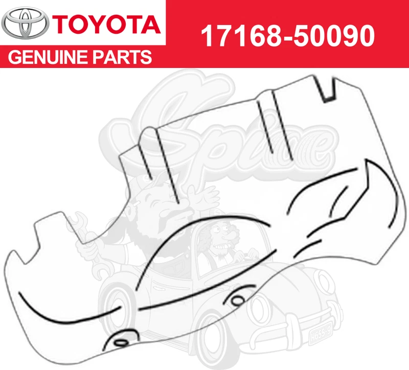 Toyota Land Cruiser Lexus LX470 OEM Exhaust Manifold Heat Insulator 17168-50090 - Image 1 of 1