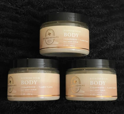 3 - BATH & BODY WORKS  “REFRESH YOUR BODY” CEDARWOOD YLANG YLANG SALT SCRUB - Image 1 of 2