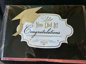 Abschlusskarte You Did it! Glückwunsch tolle Arbeit Absolvent Glitzer NEU - Bild 1 von 4