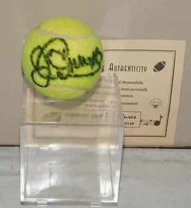 JIMMY CONNORS SIGNED AUTOGRAPH TENNIS BALL CHAMPION RARE OFFICIAL COA CUBE CASE - Picture 1 of 3