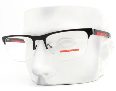 Gafas Prada Linea Rossa VPS 51Q 1BO-1O1 negro satinado 57 mm con estuche Foto 1 de 4