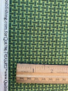 Quilting Treasures Norman Rockwell cotton fabric green yellow 1948 - Picture 1 of 3