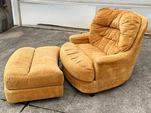 Vintage Selig Mid Century Modern Lounge Chair And Ottoman - Picture 1 of 20