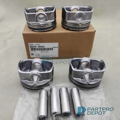 4Pcs STD Piston Kit for Hyundai Kia Accent Rio 1.6L DOHC 2012-2017 - Image 1 of 4