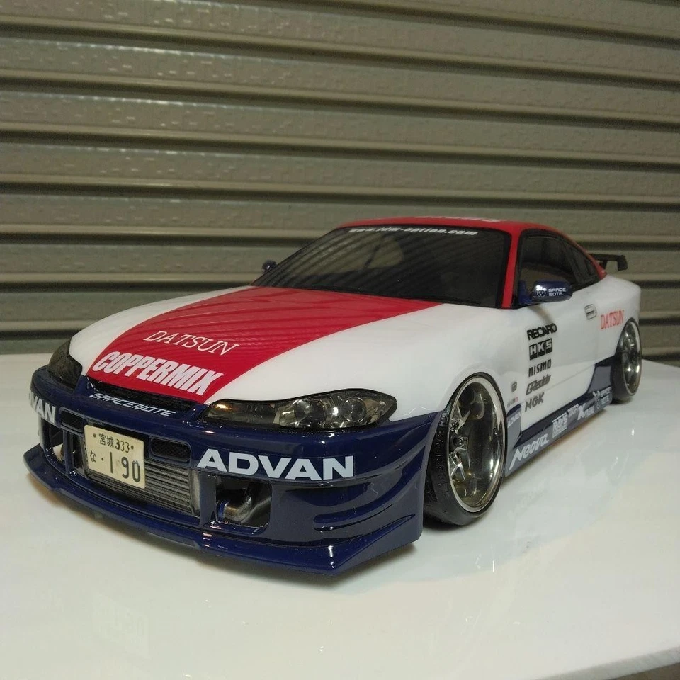 Tamiya 1/10 RC Car Painted Body Nissan S15 Silvia Tricolor - Image 1 of 4