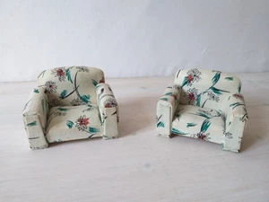 Puppenhaus Puppenstube Wohnzimmer 2 Sessel, M 1:12 60er Jahre - Bild 1 von 8