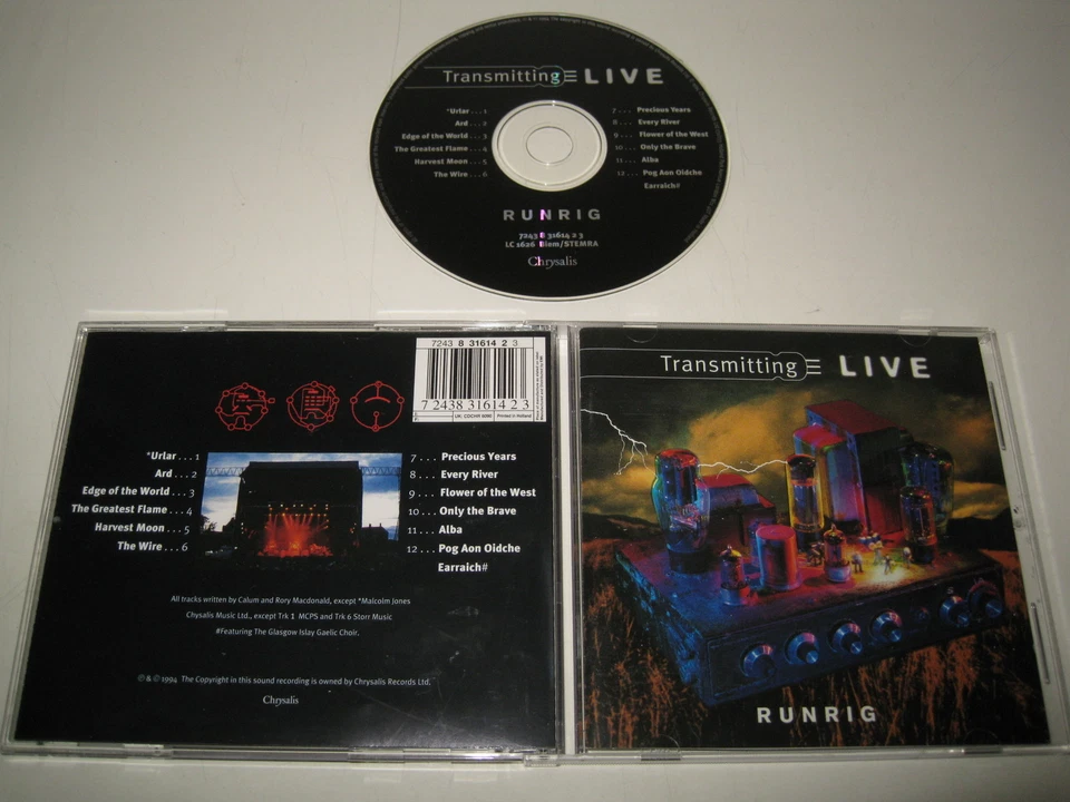 RUNRIG/TRANSMITTING LIVE(CHRYSALIS/7243 8 31614 3)CD ALBUM - Bild 1 von 1