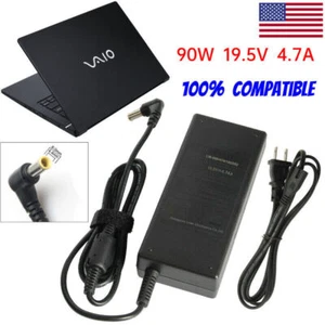 90W 65W AC Adapter Charger For Sony Vaio 19.5V 3.3A Vgp-ac19v43 Laptop - Picture 1 of 5