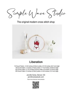Middle Finger Red Lips Subversive Women Female Counted Cross Stitch Pattern - Picture 1 of 5