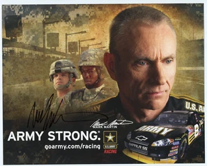 Mark Martin Signed 2007 Hero Card - US Army NASACAR Driver Auto 8x10 Photo - Picture 1 of 2