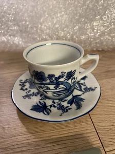 Made In Poland Blue And White Fabryka Porcelany Numbered Tea Set Cup & Saucer - Picture 1 of 3