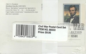 Civil War Postal Card Set , Sealed First-Day Issue pack of 20 1995 #UX200-UX219  - Picture 1 of 2
