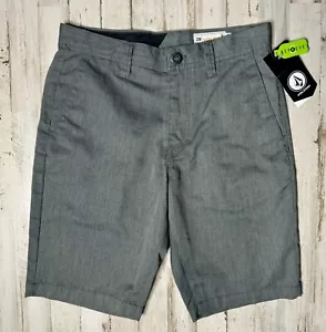 Volcom Men's True To This Gray Flat front Khaki Corpo Class Shorts Sz 28 - Picture 1 of 5