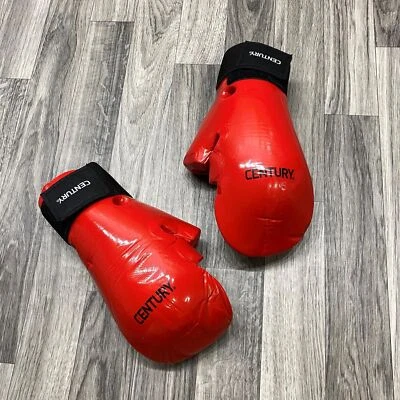 Guantes de perforación rojos con cierre de gancho y bucle con correa elástica CENTURY talla juvenil Foto 1 de 4