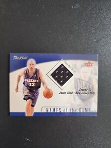 01-02 Fleer Genuine Names of the Game Jason Kidd Game-Worn Jersey Relic Card
