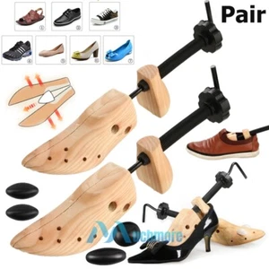 2-Way Wooden Adjustable Shoe Boot Stretcher US 10-13 for Men Women Shoe Expander - Picture 1 of 19