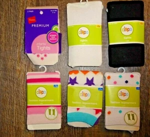 9 / 12 / 18 months girls ~ lot 4 tights & 3 legwarmers Circo - Picture 1 of 6