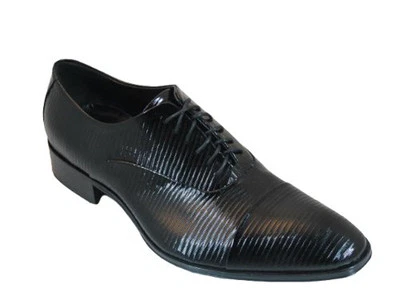 Zapatos Oxford Jo Ghost 1273 para hombre italianos elegantes con cordones negros Foto 1 de 4