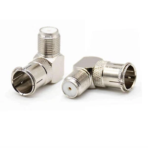 500pcs Right Angle Push On Quick Connect F Connector F Male to Female adapter - Picture 1 of 5