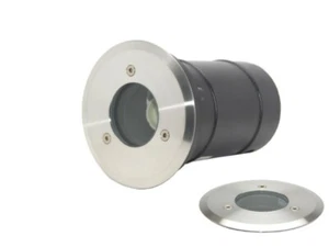 Bodeneinbaustrahler IP67 Edelstahl GU10 230V rund befahrbar Einbaustrahler LED - Picture 1 of 9