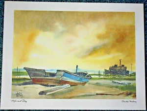 Charles Mulvey "Hoch und trocken" Aquarelldruck - 10" x 13" Washington Künstler  - Bild 1 von 1