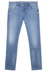 Timezone Scott Stretchjeans Slim Fit Straight Leg Herren Denim Blau - Picture 1 of 4