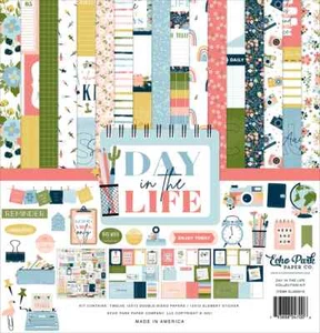 Echo Park - Día en la Vida - Kit Colección 12x12 Papeles Álbum de Recortes + Pegatinas - Imagen 1 de 12