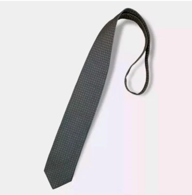 Gravata PRADA cinza geométrica seda LUXO ITÁLIA - Imagem 1 de 4