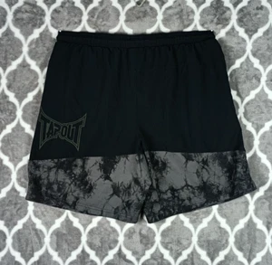 TAPOUT MMA Shorts Men Large Black Fight Gear Y2K - Picture 1 of 6