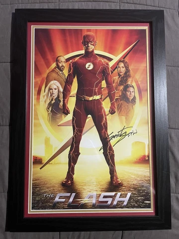 Grant Gustin Signed Autographs The Flash Barry Allen CW 12x18 Mini Poster Cover
