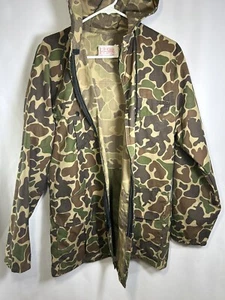 Vintage SafTback Military Camouflage Cargo Jacket Size L USA Made Jim Catfish - Picture 1 of 10