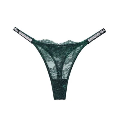 Sexy Tanga Para Mujer de Encaje Cintura Baja Bragas Íntimo Tanga Calzoncillos Ropa Interior Foto 1 de 4