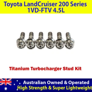 Titanium Turbo Charger Studs For Toyota Landcruiser 200 Series V8 1VD-FTV 4.5L - Foto 1 di 3